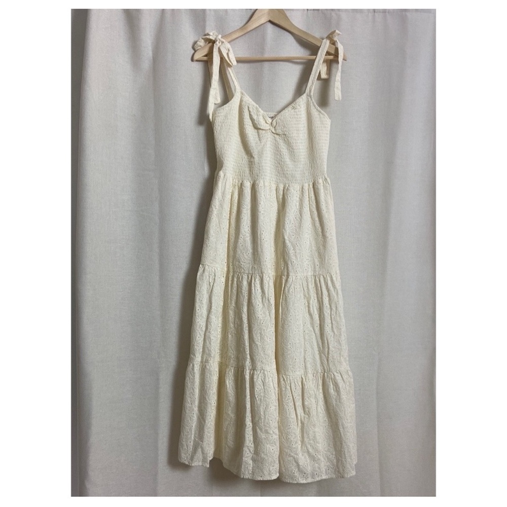 Gorgeous 100% Cotton smocked top midi dress